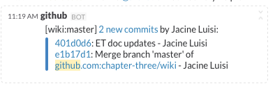 git hub slack integration